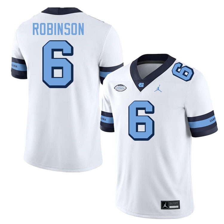 #6 D'Antre Robinson North Carolina Tar Heels College Football Jersey Stitched-Retro White #6 D'Antre Robinson North Carolina Tar Heels College Football Jersey Stitched-Retro White